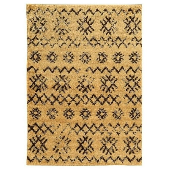 Riverbay Furniture 3' x 5' Shag Rug in Camel