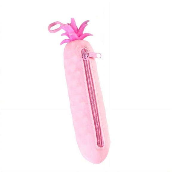 CCOCC Pen Case Silicone Material Pencil Case Fashionable Design Pencil Pouch Pink