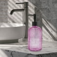 thumbnail image 6 of Unique Bargains 1 Pc Convenient Vertical Stripes Soap Dispenser 13.53oz Purple Black, 6 of 6