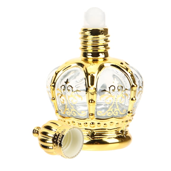 DEEPCRAFF Small Essential Oil Bottles Roll On Bottle Golden Glass 1Set
