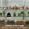 thumbnail image 4 of Outsunny 10'x11'x6' Walk-in Tunnel Greenhouse with Shelves, UV-Resistant PE Cover, Galvanized Steel Frame, Mesh Windows and Roll-Up Door for Outdoor Backyard Gardening, White, 4 of 8
