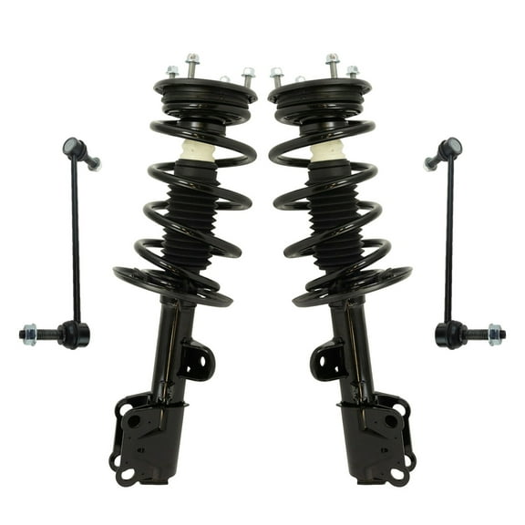 TRQ 4pc Suspension Kit Front Complete Strut & Spring Assemblies Sway Bar Links SCA67162 Fits select: 2013-2018 FORD FLEX, 2013-2018 LINCOLN MKT