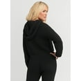 thumbnail image 3 of Jessica Simpson Women's Brigite Cropped Mixed Stitch Hoodie Sweater, Sizes XS-XL, 3 of 6