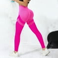 thumbnail image 2 of Mnuaqn Women High Waisted Leggings Seamless Workout Yoga Pants Butt Lift Tummy Control Hot Pink for Size M, 2 of 7
