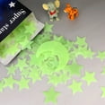 thumbnail image 4 of 200 Pcs 3D Stars Glow In the Dark Luminous Fluorescent Wall Stickers Room Decors, 4 of 9