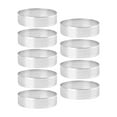 thumbnail image 1 of Paquete de 9 Anillos de Tarta Redondos, Anillos de Mousse, Anillos de Mousse Perforados Resistentes Al de Acero Inoxidable, Molde de Anillo Redondo de Metal, 1 of 5