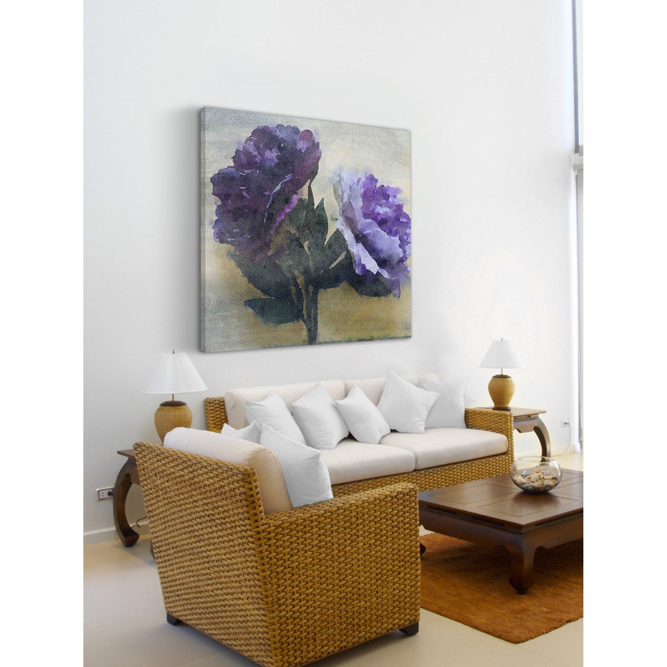Marmont Hill - "Purple Majesty 3" by Irena Orlov Painting Print on Wrapped Canvas