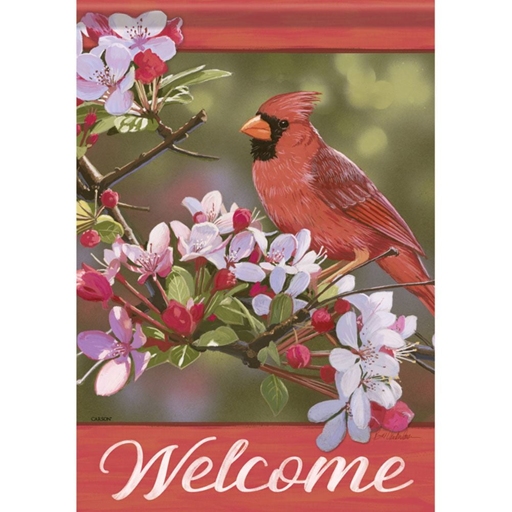 Carson Garden Flag - Pretty Cardinal