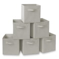 thumbnail image 1 of Set de 6 cubos de tela plegables Casafield, color gris, 1 of 7