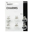 (2 pack) Cousin DIY 6-Piece Glitter Globe Charms for Adults, Silver ...