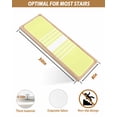 thumbnail image 4 of Yellow White Stripe Stair Treads for Wooden Steps Indoor Runner Rug Carpet, Modern Rustic Vertical Striped 4 Pieces Peel and Stick Staircase Step Treads Covers Washable Throw Door Mats, 30"x8", 4 of 6