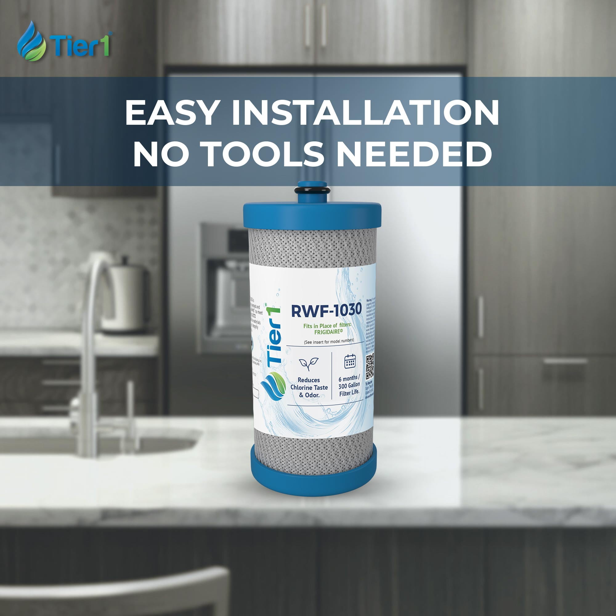 Tier1 RWF1030 WF1CB Refrigerator Water Filter | Replacement for Kenmore 469906, RG100, WF284, NGRG2000, PS503627, 469910 Filter - Up to 24 Months Supply | Easy Install | Great Tasting Water (4-pk)