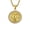 Gold Aries, variant on Men's Women's Stainless Steel Zodiac Coin Embossed Necklace CZ Astrology Horoscope Pendant Necklace Gold Pisces