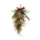 thumbnail image 2 of Guirnalda navideña con forma de lágrima, adorno colgante navideño, corona rústica de hojas para puerta con lazo para chimenea de granja, 2 of 9