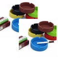 thumbnail image 2 of Cyenie 2Pc Silicone Round Ashtray Eco-Friendly Colorfull Premium Silicone Rubber, Black, 2 of 3