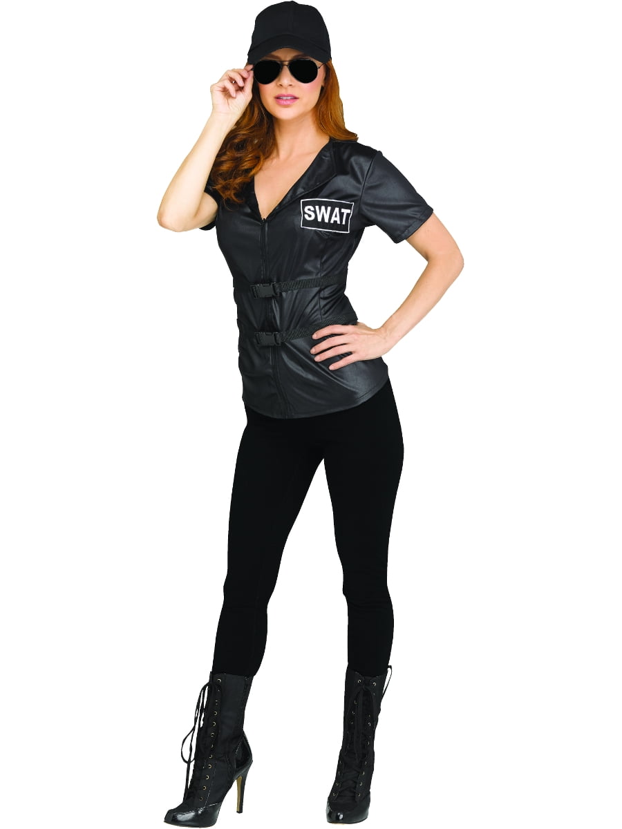 Mechanisch Philadelphia Leed Swat Team Fitted Womens Police Force Adult Halloween Costume Shirt-M -  Walmart.com