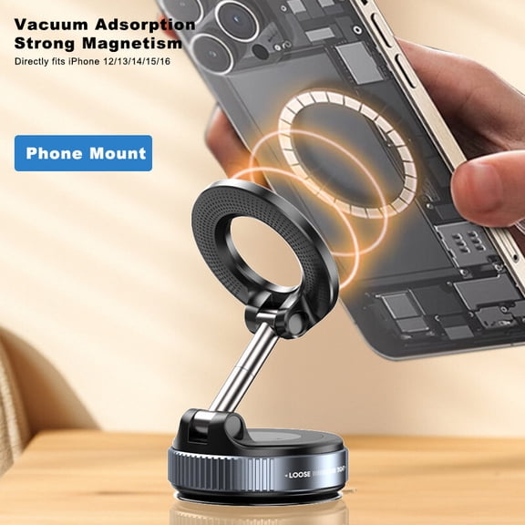 1pcs Magnetic Car Phone Holder MagSafe Car Mount Vacuum Suction for iPhone Samsung US