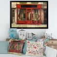 thumbnail image 3 of Red Facade of Charming Shop In Paris Street I 32 in x 16 in Framed Painting Canvas Art Print, by Designart, 3 of 4