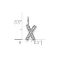 thumbnail image 4 of 14K White Gold Initial -W- Pendant Charm with Accent Diamonds (NO CHAIN) for Women, 4 of 6
