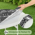 thumbnail image 5 of Stretchable Boho Style Table Cover with Colorful Floral Pattern, Elastic Hem for Round Tables 52-56 Inches, Washable, 5 of 7