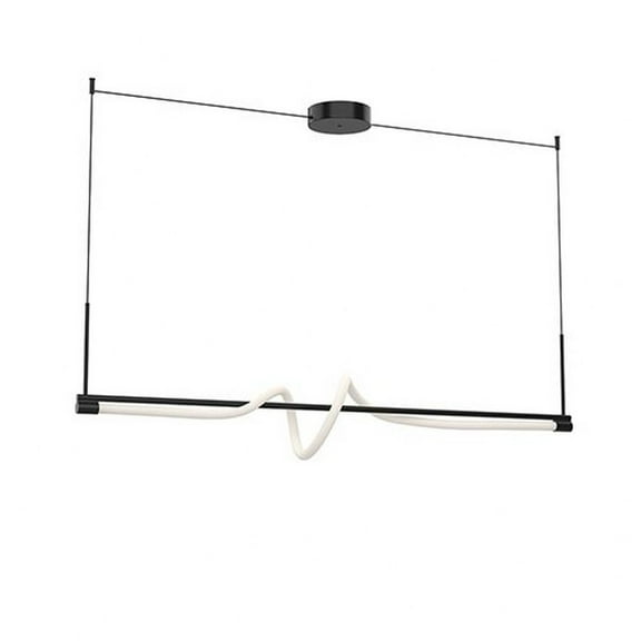 LP95354-BK-Kuzco Lighting-Cursive - 27W LED Linear Pendant-13.13 Inches Tall and 5.25 Inches Wide