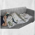 thumbnail image 6 of Aqua Soft Flannel Fleece Throw Blanket, Various Fish Predators with Swordfish Piranha and Chordate Aquatic Oceanic Image, Cozy Plush for Indoor and Outdoor Use, 60" x 80", Grey and Grey, by Ambesonne, 6 of 6