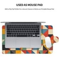 thumbnail image 3 of Leather Laptop Sleeve, Padded Case, Thin Portable Bag - Compatible with 13 inch laptops or MacBook Air Pro 13 2016 or later - Vertical, Colorful Abstract Vibrant Geometric Shapes, 3 of 5