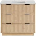 thumbnail image 5 of Meridian Furniture Willard 36" Natural Engineered Stone Bathroom Vanity, 5 of 13
