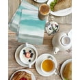 thumbnail image 4 of Turquoise Gray White Kitchen Dish Towels for Drying Dishes Set of 2, Country Abstract Ombre Mottled Waffle Weave Microfiber Hand Tea Bathroom Towels Quick Dry & Absorbent Towel 15.7x23.6, 4 of 7