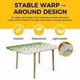thumbnail image 4 of St. Patrick's Day Table Cloths for 4 Foot Rectangle Tables, Spring Lucky Shamrocks Leaves Retro Country Patio Waterproof Elastic Fitted Tablecloths, Washable Rectangular Table Cover for Camping, 4 of 8