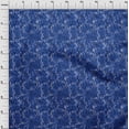 thumbnail image 4 of oneOone Velvet Medium Blue Fabric Abstract Sewing Material Print Fabric By The Yard 58 Inch Wide, 4 of 4
