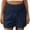 6-Navy, variant on qelini Maternity Shorts Jeans Plus Size for Women High Waist Solid Belly Support Pants Pockets Elastic Denim Shorts