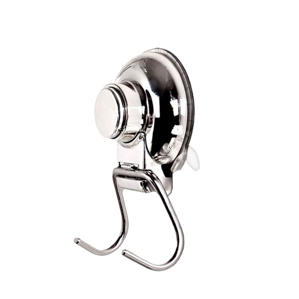Cateissary Ganchos dobles con ventosa sin clavos de acero inoxidable para cocina y baño a prueba de humedad Accesorios de baño