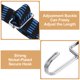 thumbnail image 4 of Uxcell 2 Paquete de Cuerdas Elásticas Ajustables con Ganchos, 39 Pulgadas de Correas de Goma de Alta Resistencia con Hebilla para Exterior, Camping, Lona, Portaequipajes, Equipaje, Negro Azul, 4 of 6