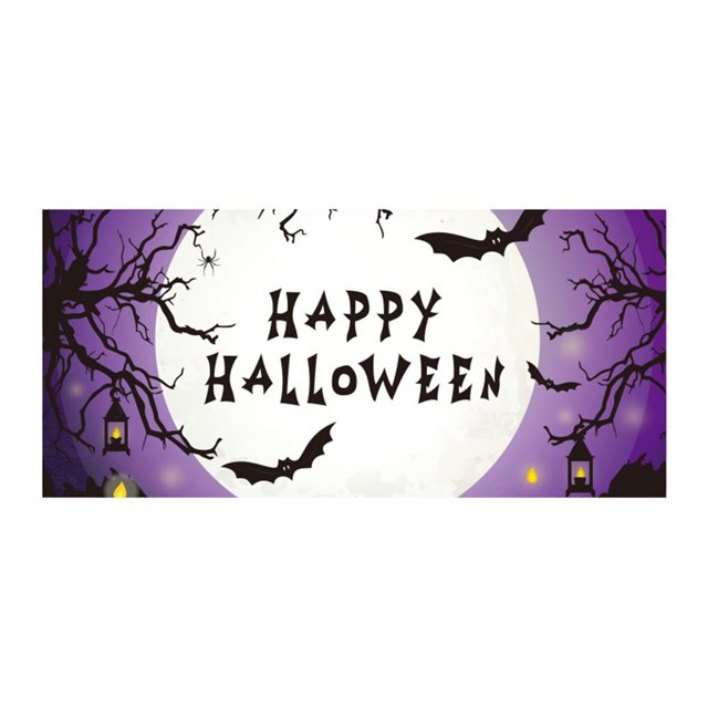 Cubierta para puerta de garaje de Halloween de 400 x 185 cm.