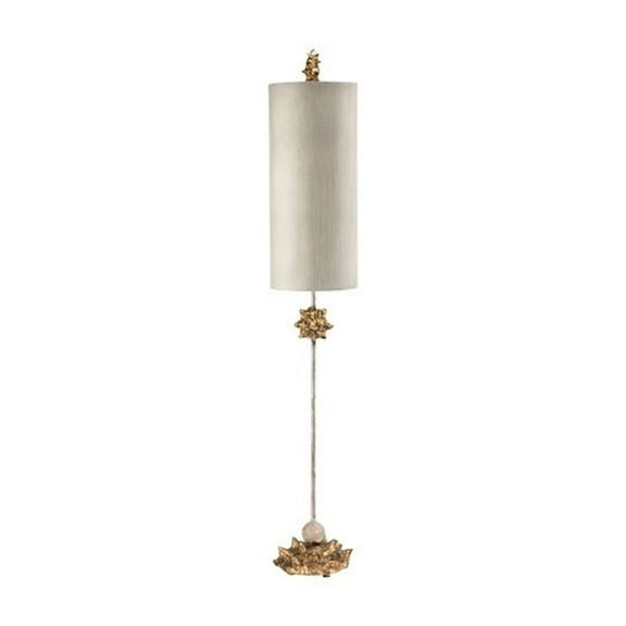 Lucas McKearn Nettle Transitional Metal Buffet Lamp in Gold Leaf/Creme