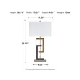 thumbnail image 6 of Signature Design by Ashley Contemporary Syler Table Lamp (Set of 2)  Brown/Silver Finish, 6 of 7