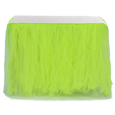 

2 Pack Halloween Tulle Table Skirt With Sticker Fluffy Tutu Table Skirts Nylon Mesh Yarn Table Skirt For Birthday Wedding Christmas Party Decorations-BD-100*80cm