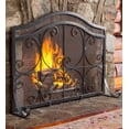 thumbnail image 2 of Plow & Hearth Small Crest Flat Guard Fireplace Screen, 2 of 2