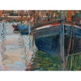 thumbnail image 3 of Schiele , Egon 14x12 Black Modern Framed Museum Art Print Titled - Boats mirrored in the Water, 3 of 5