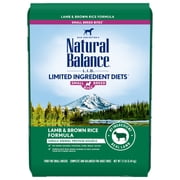 Natural Balance L.I.D. Limited Ingredient Diets Dry Dog Food, 12 Pounds, Lamb & Brown Rice Small Breed Formula