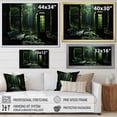 thumbnail image 4 of Designart "Silent Conversations Green Telephone Booth" Telephone Booth Floater Framed Canvas Wall Art, 4 of 7