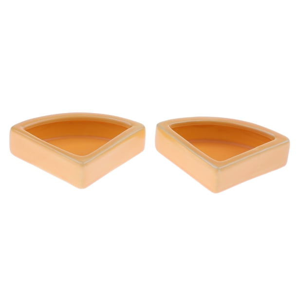 2Pcs / / Gecko / / Escorpión / Camaleón es Tazones de comida Ángulo naranja M Sunnimix Cuenco de comida de agua de reptil