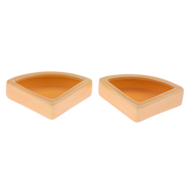 2Pcs / / Gecko / / Escorpión / Camaleón es Tazones de comida Ángulo naranja M Sunnimix Cuenco de comida de agua de reptil