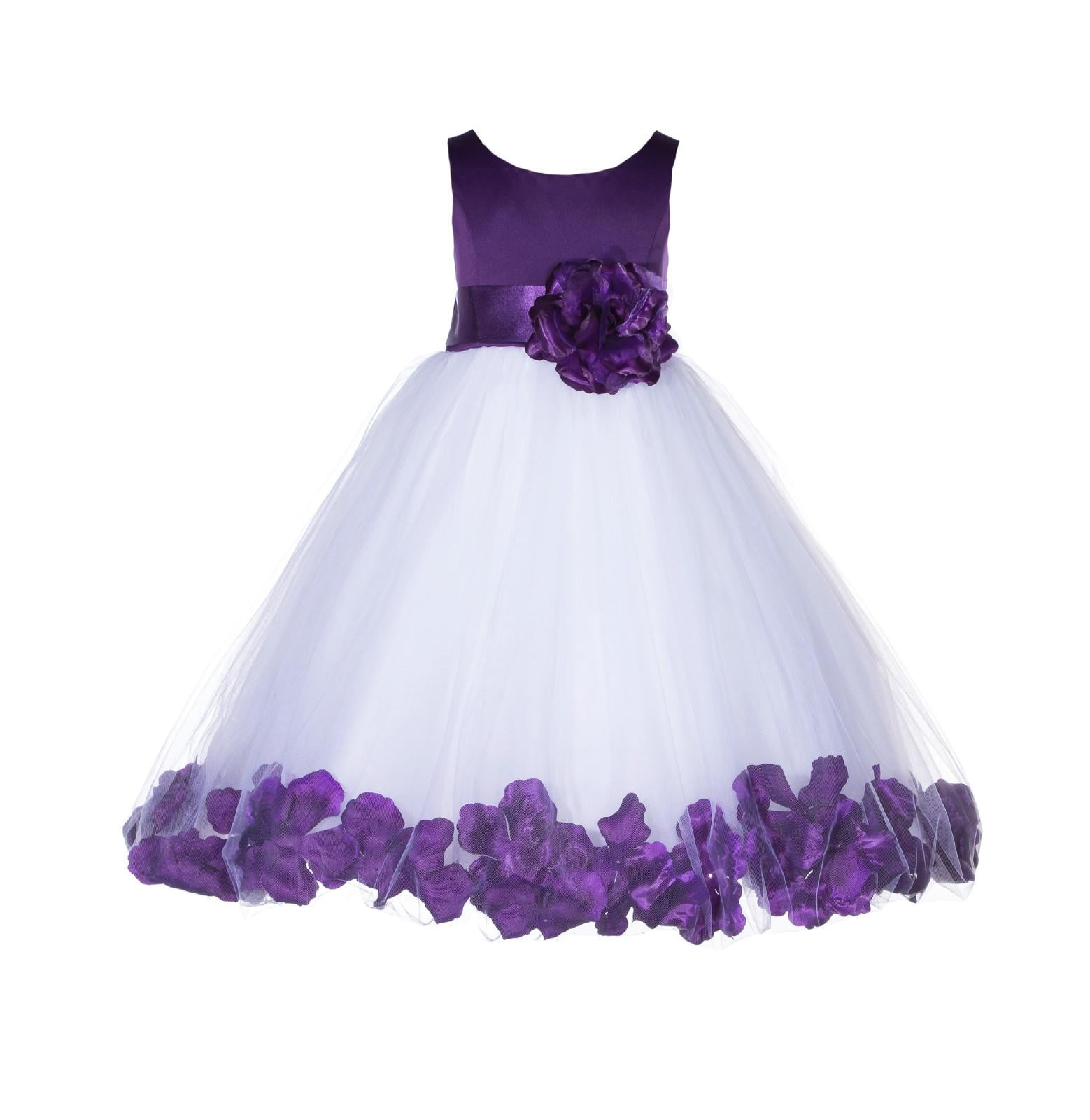 purple toddler flower girl dresses