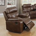 thumbnail image 3 of Coaster Damiano Faux Cuir Mouvement Planeur Inclinable en Marron, 3 of 3