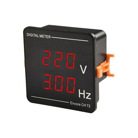 Voltage Frequency Meter 2-Digital Display AC50-500V 10-99.9HZ Digital Voltmeter