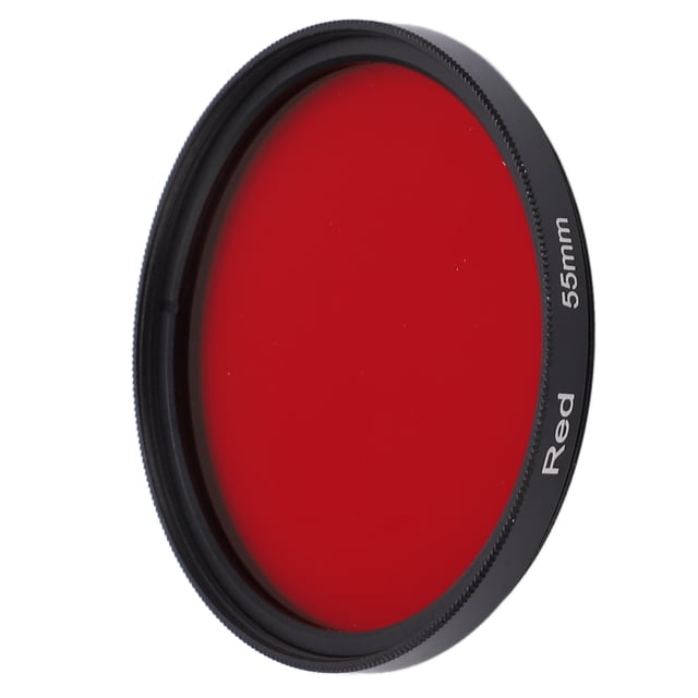 Rdeghly Optical Glass Red Filter, Full Red Lens Filter Nano Coated Scratch Resistant With Storage Box For Shooting