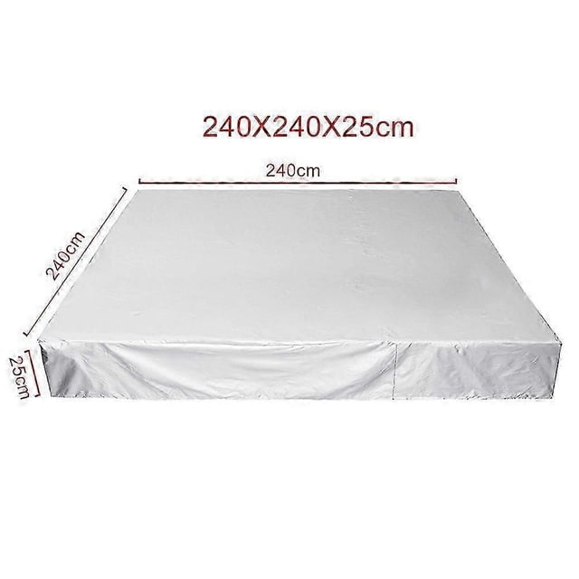 Multi-purpose polyethylene waterproof tarpaulin, silver, 240*240*25cm