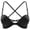 Black, variant on fheaev Front Closure Everyday Bra For Women No Underwire Compression Support With Adjustable Straps Wirefree Snap Closing Bras Underwear T-Shirt Bras